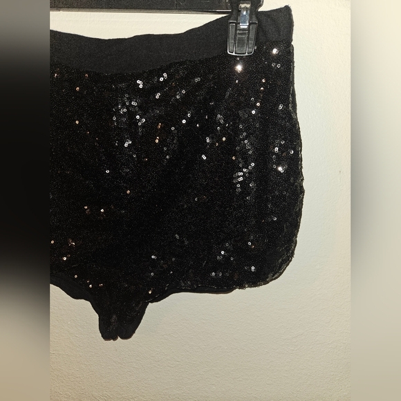 HAODUOYI Womans Black Sequin Booty Shorts Size Xl - Picture 2 of 9